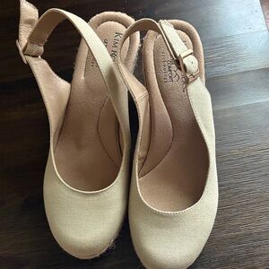 Kim Rogers Tan Espadrille Slingbacks